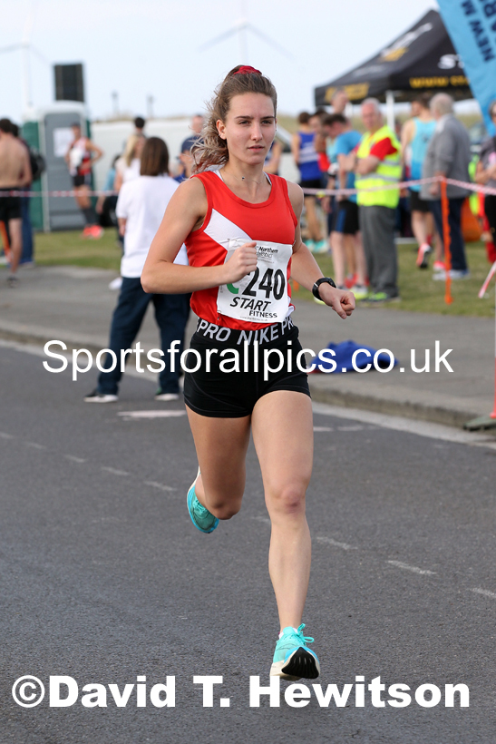 Senior womens 4 stage relay, 2021 Northern 6 and 4 Stage and Young Athletes Road Relays, Redcar. Photo: David T. Hewitson/Sports for All Pics